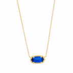 Classic Oval Gold Sapphire Necklace