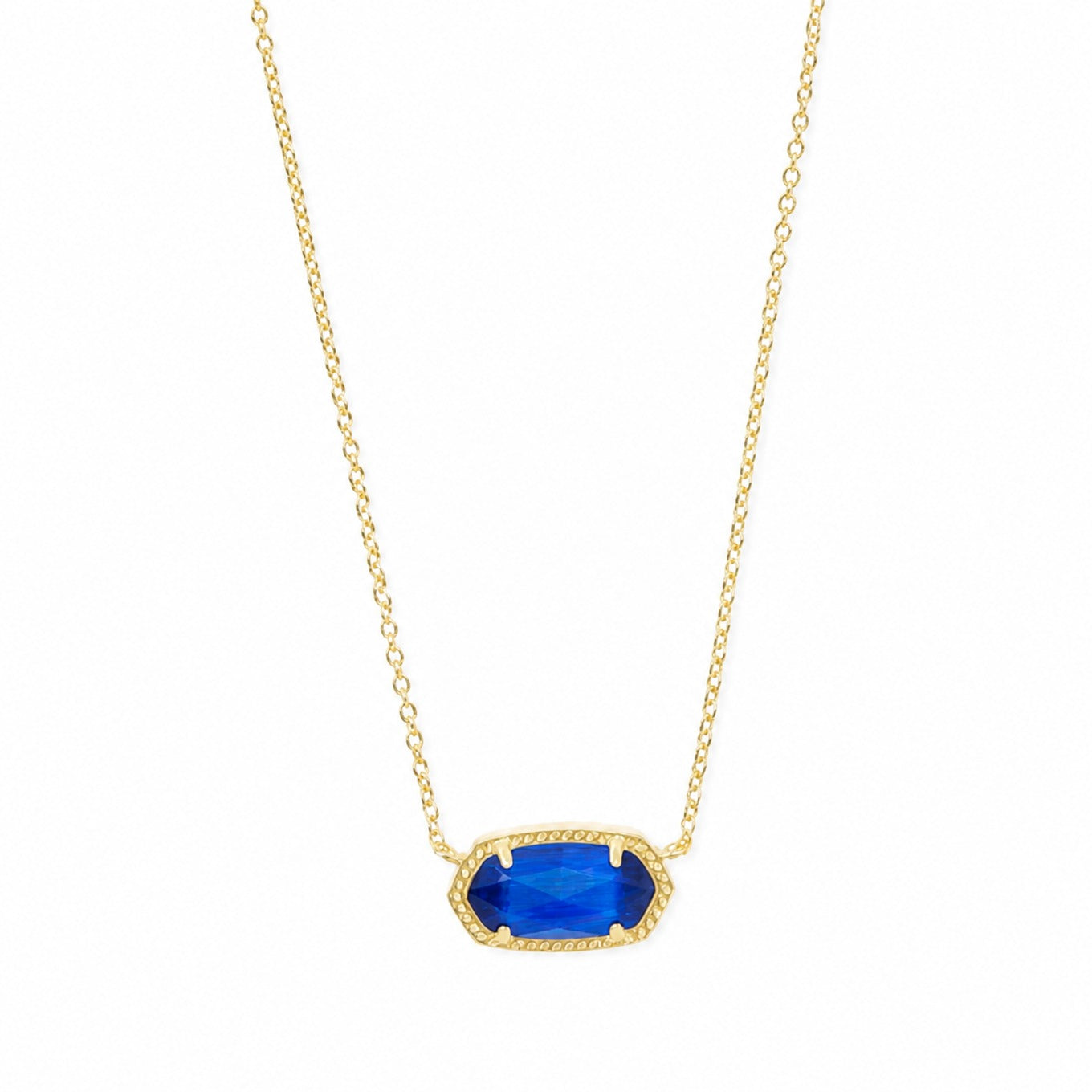 Classic Oval Gold Sapphire Necklace