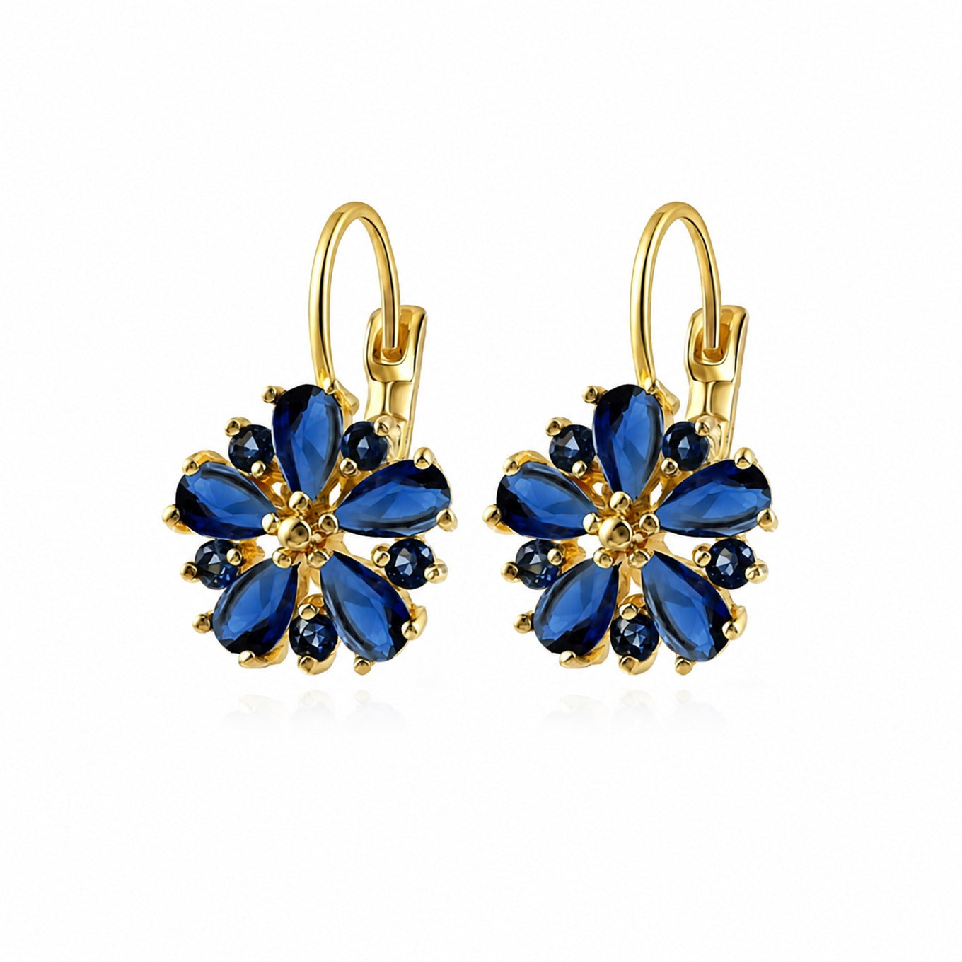 Calina Flower Gold Earrings