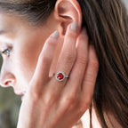 Crimson Glow Promise Ruby White Gold Ring