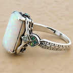 Antiqued Court Gem Ring