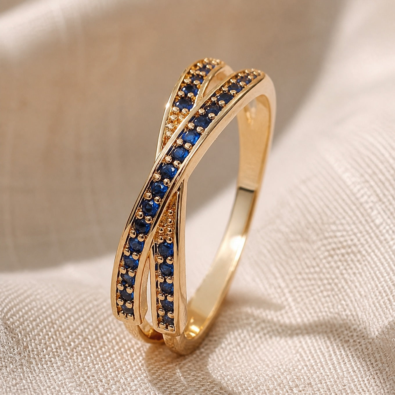 Sapphire Infinity Gold Ring
