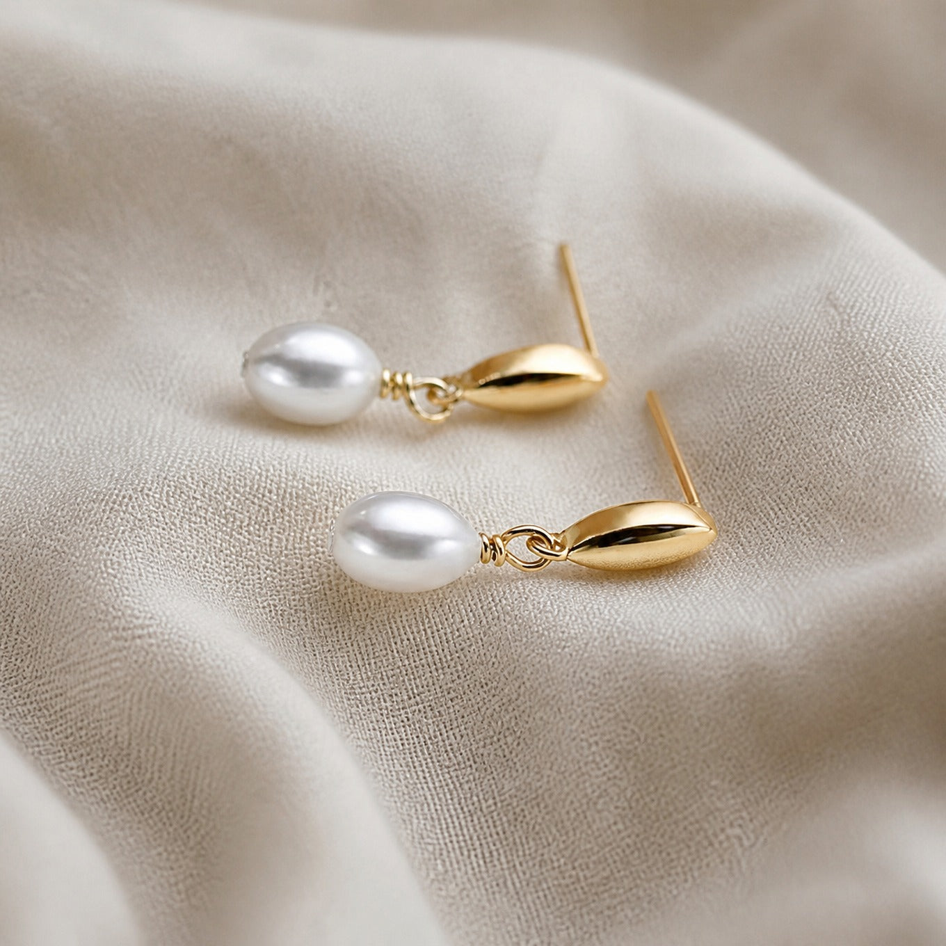 Golden Opal Glow Pearl Dangles