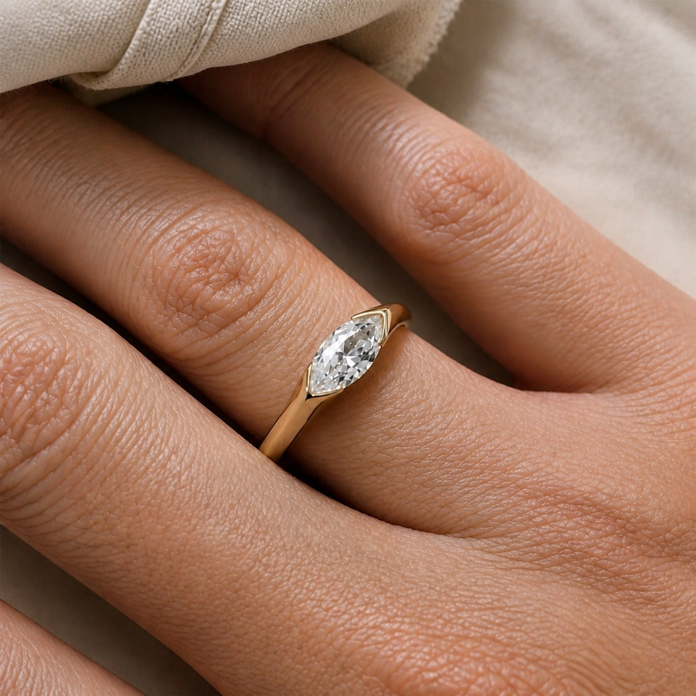 Luminous Bloom Gold Ring