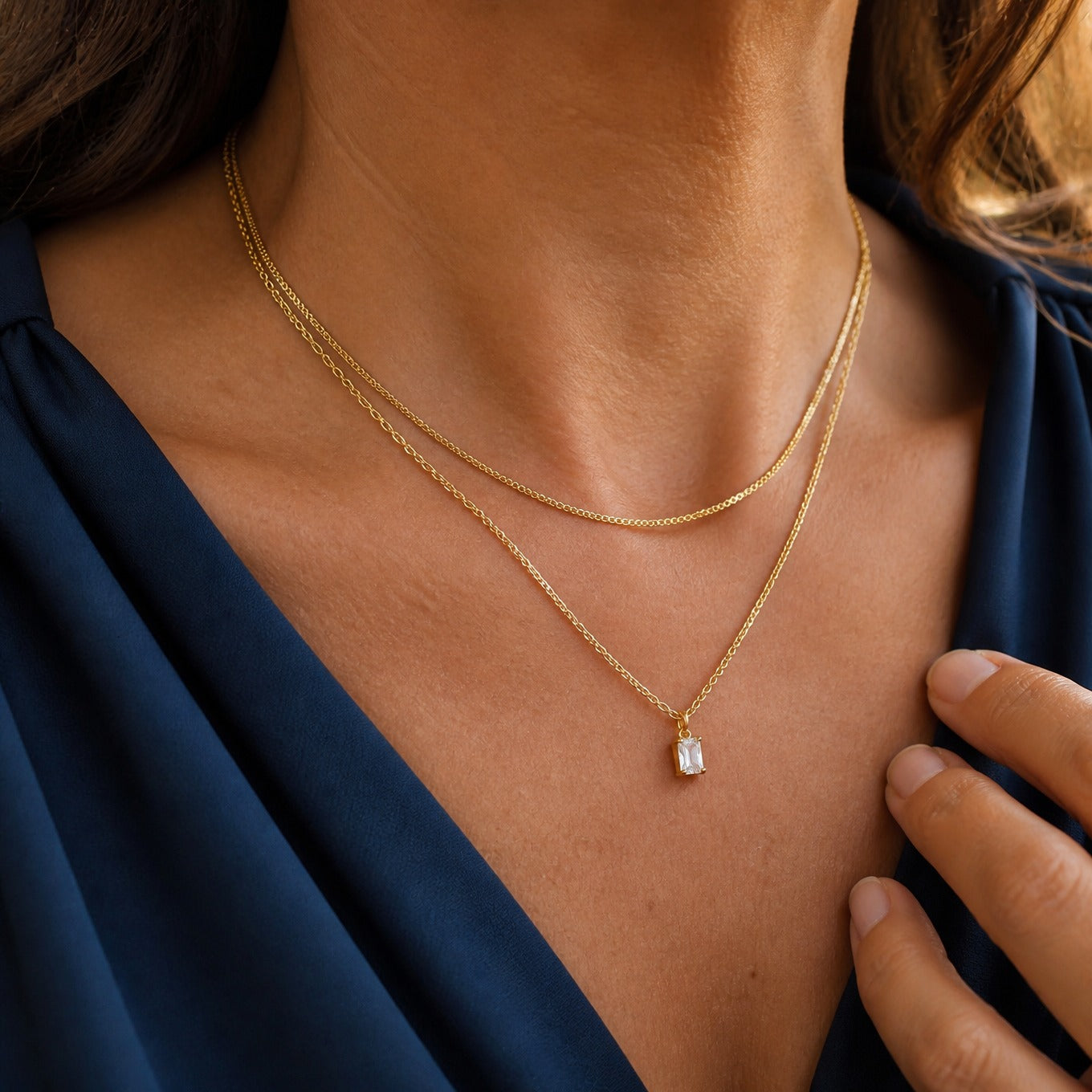 Opulent Zircon Layer Necklace