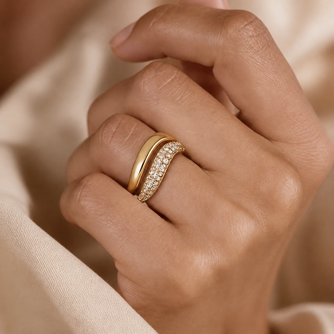 Imperial Pavé Gold Ring