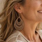 Artisan Wood Boho Earrings