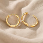 Crystal Edge Gold Hoops