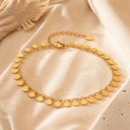 Golden Coin Cascade Anklet