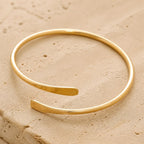 Golden Edge Open Bracelet