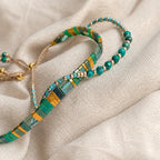 Bohemian Green Charm Bracelet