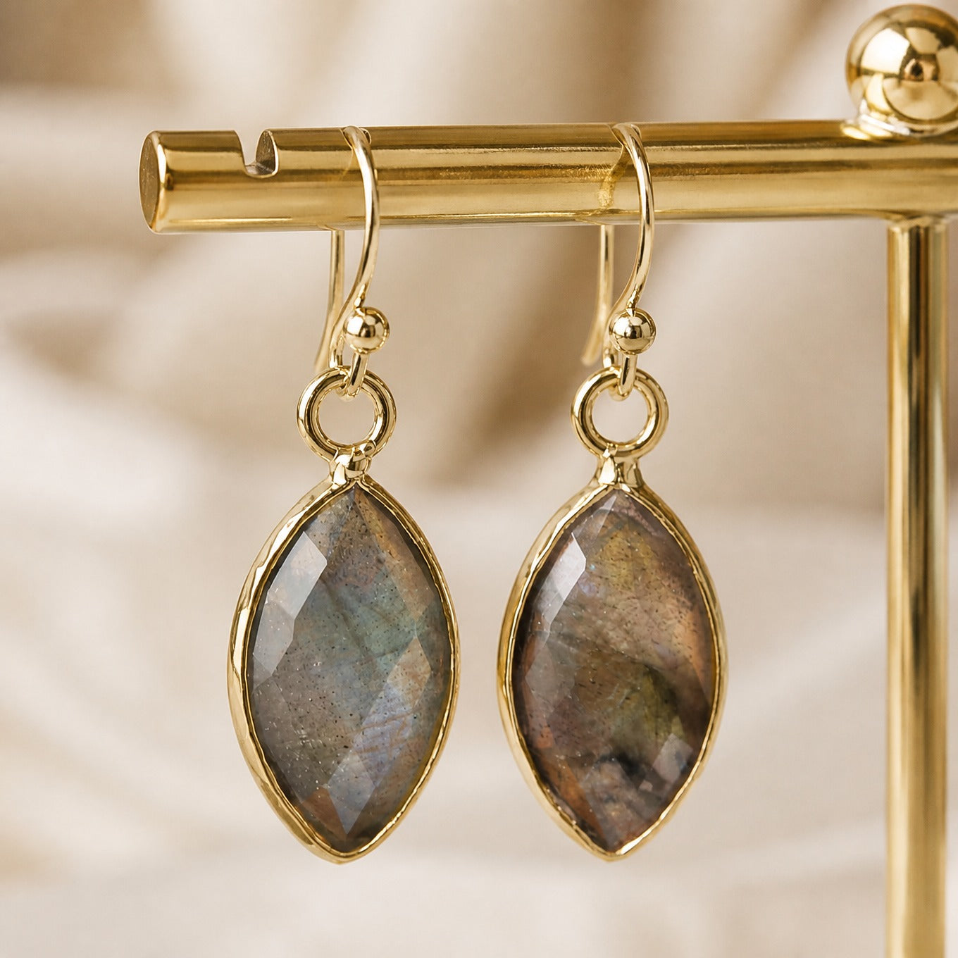 Labradorite Teardrop Earrings