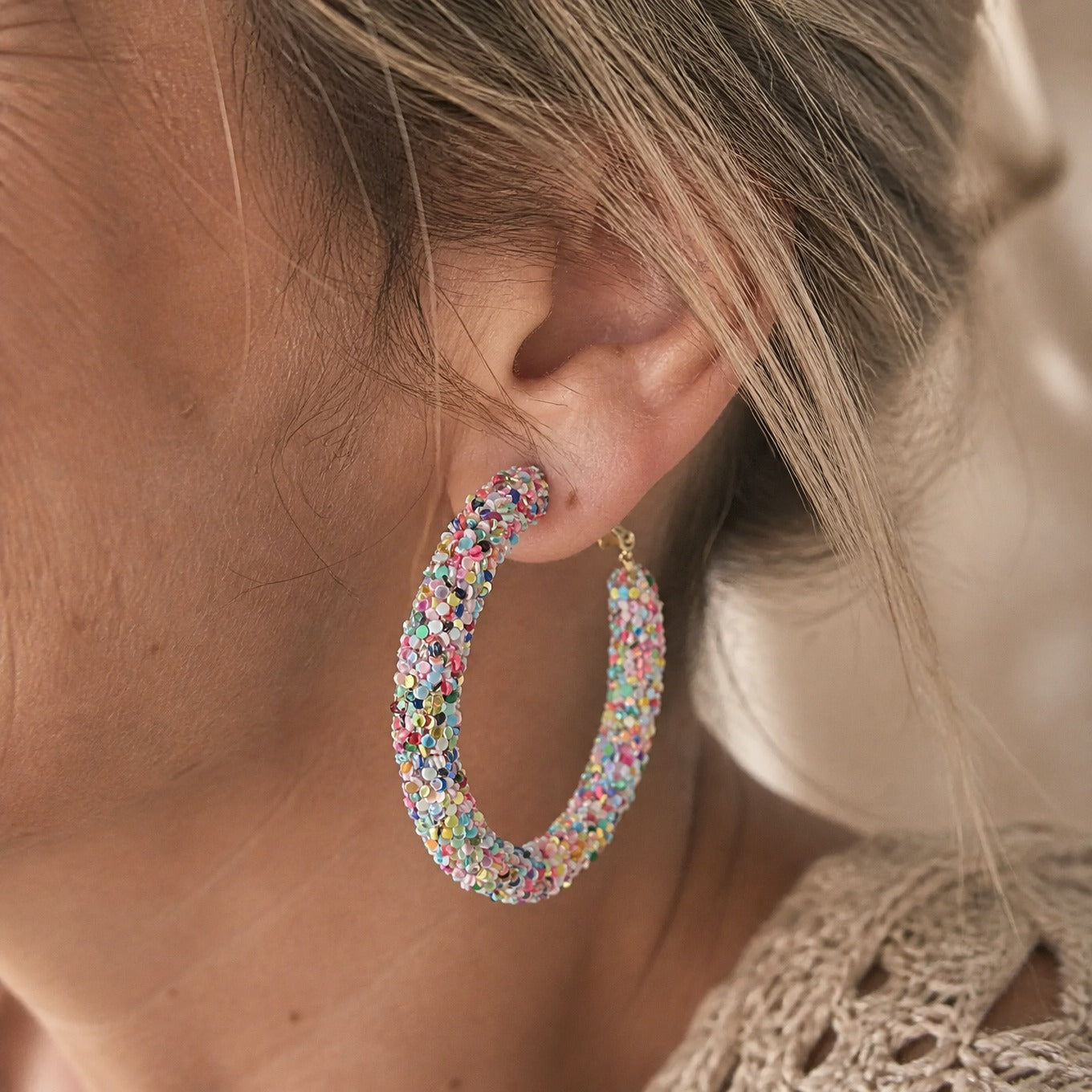 Confetti Sequin Boho Earrings