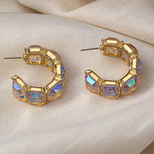 Aurora Resin Hoop Earrings