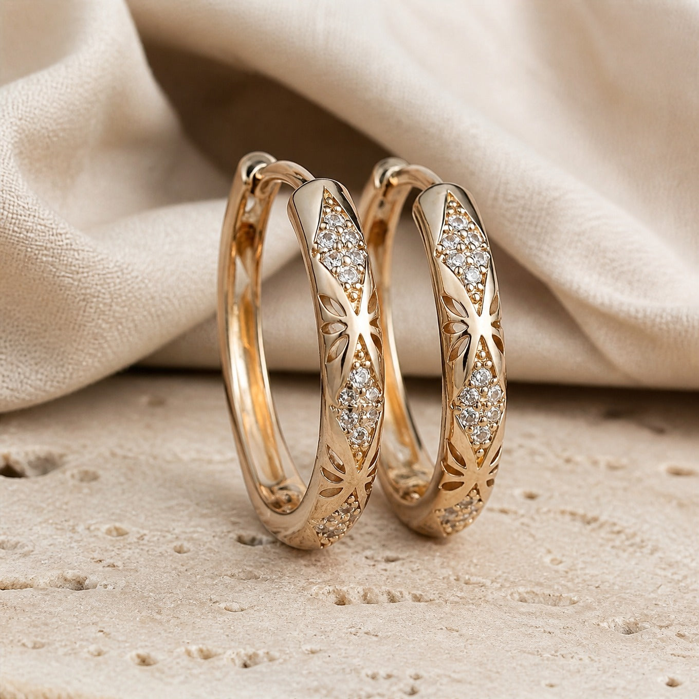 Sovereign Gold Opal Hoops
