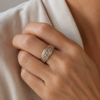 Two Tone Hollow Zirconia Ring