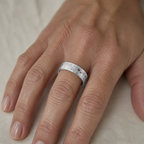 Minimalist Wildflower Silver Ring