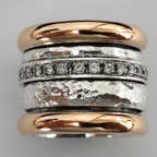 Two Tone Layered Zirconia Ring