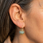 Turquoise Filigree Drop Earrings
