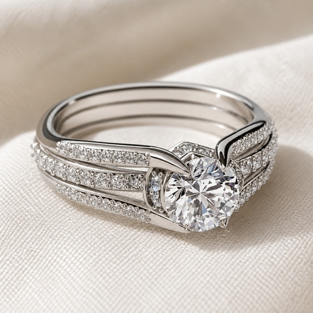 Vintage Zirconia Rose Gold Ring
