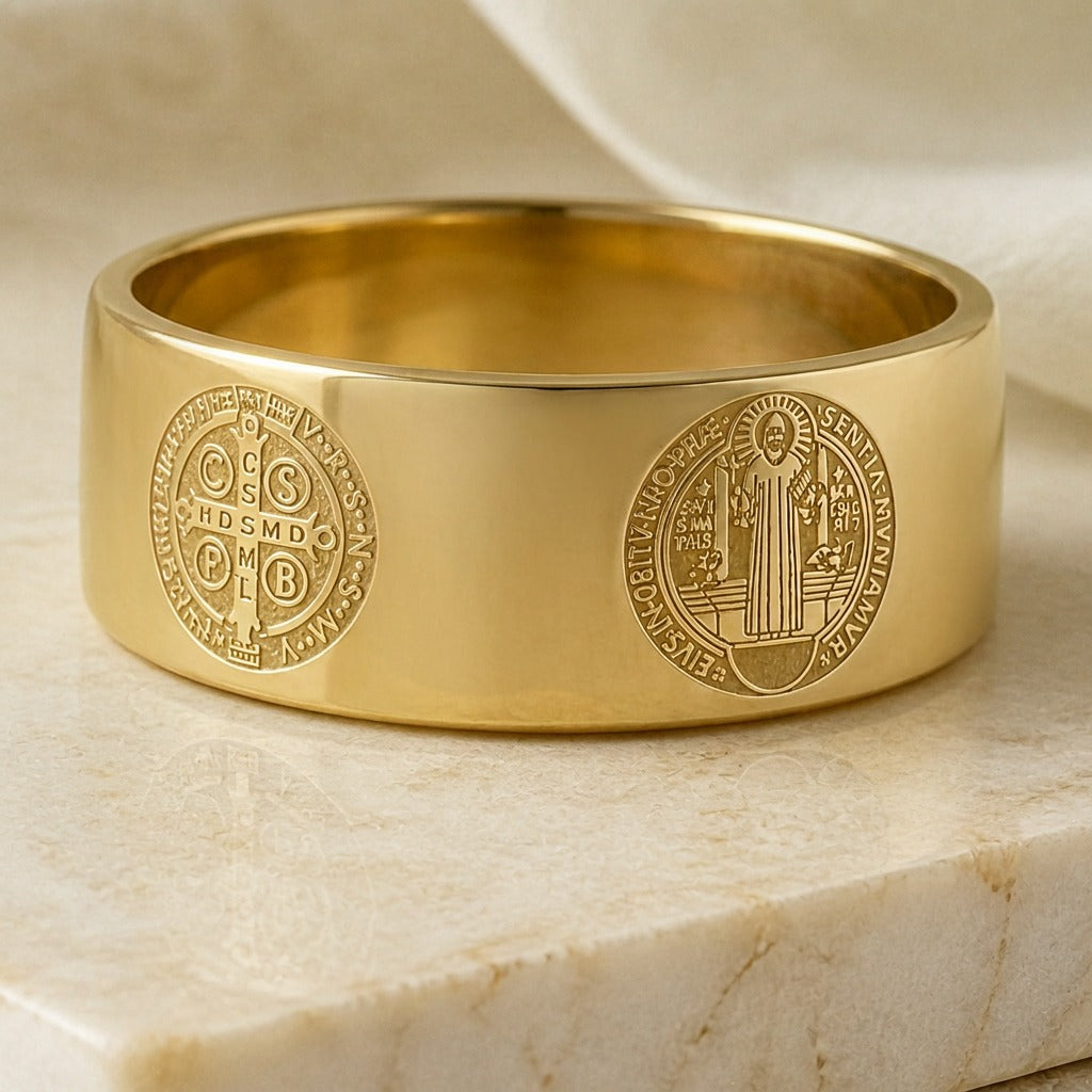 Sculpted Cross Band Ring