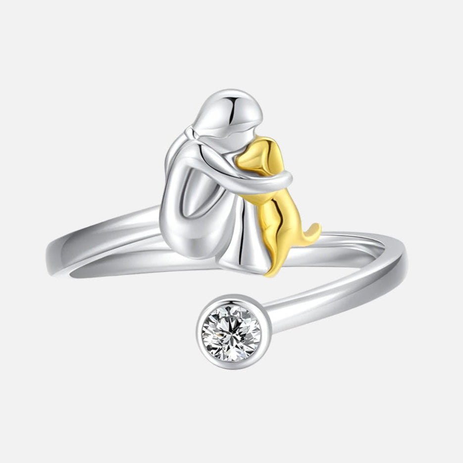 Dog Zirconia Statement Ring