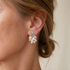 Cascading Pearl Cluster Earrings