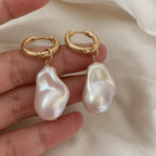 Elevated Pearl Drop Earrings