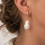 Elevated Pearl Drop Earrings
