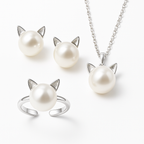 Delicate Pearl Cat Set