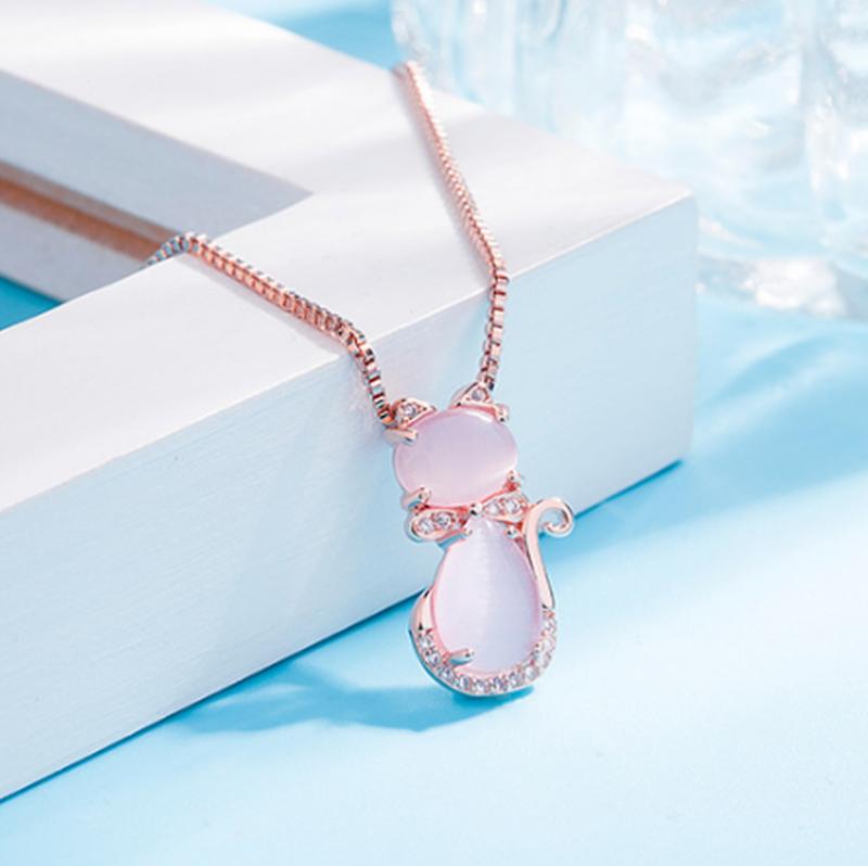 Zircon Cat Necklace