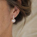 Pearl Halo Sphere Studs