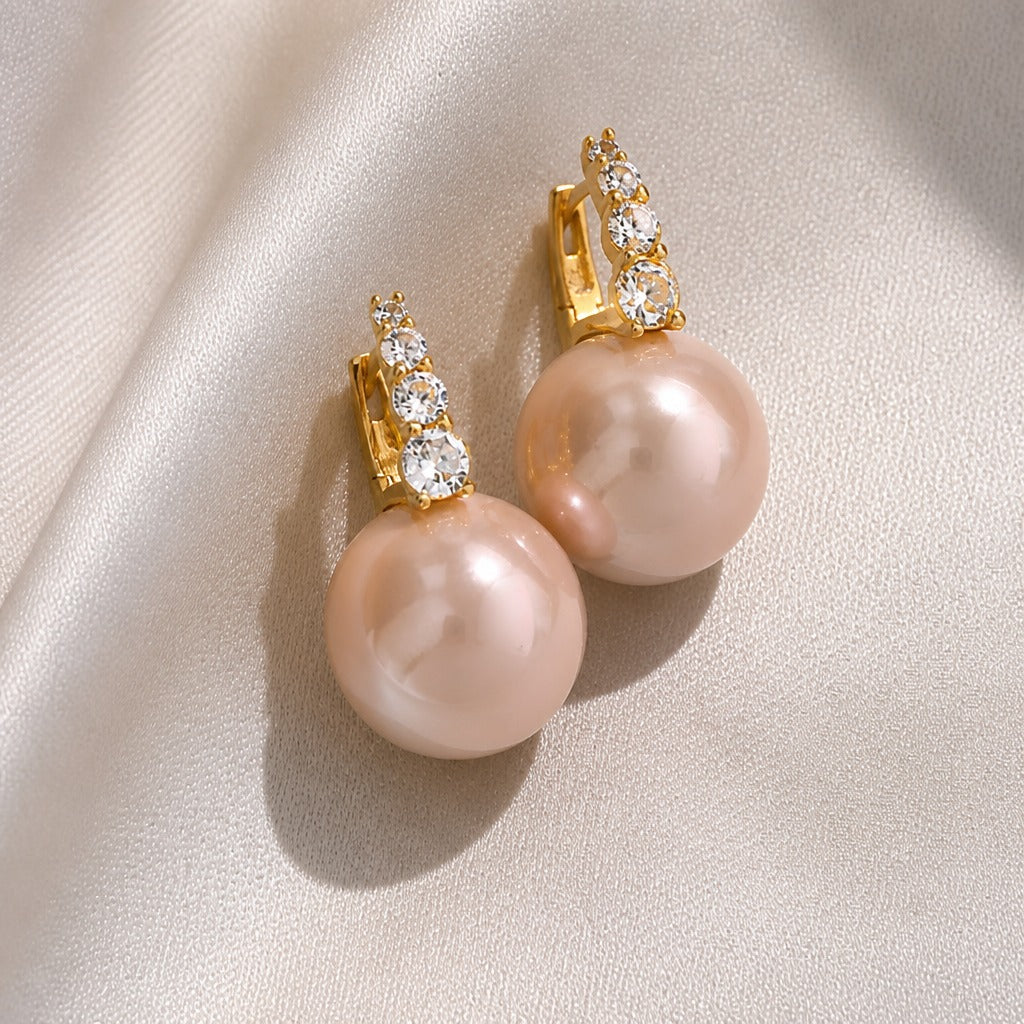 Pearl Halo Sphere Studs