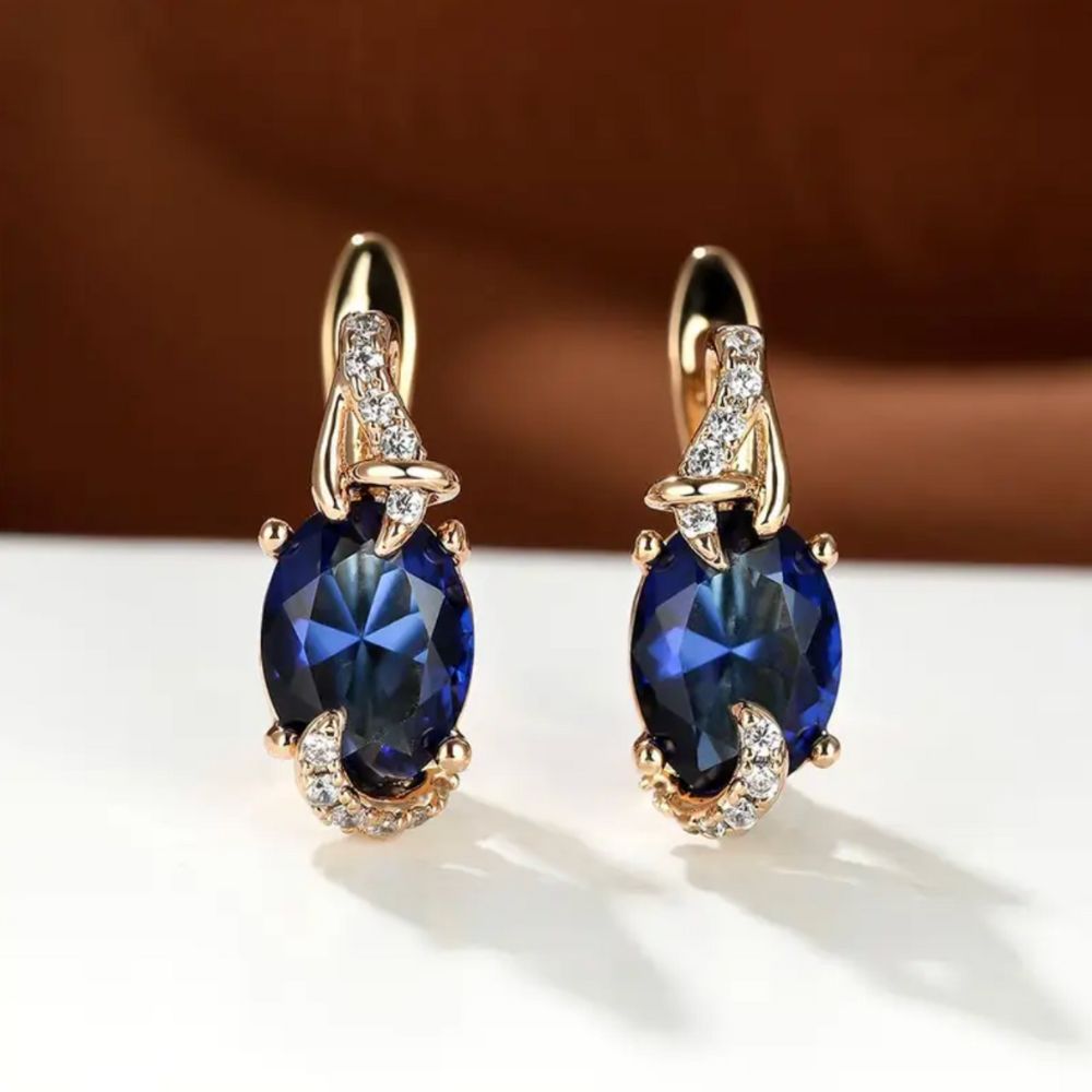 Royal Midnight Gold Earrings