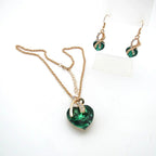 Selena Heart Emerald Set
