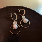 Turquoise Saturn Gold Earrings