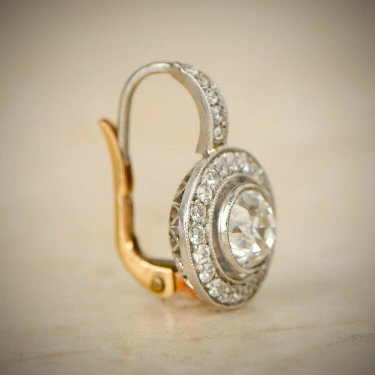 Vintage Round Zirconia Earrings
