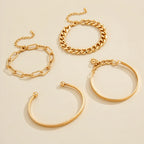 Elan Mercer Gold Bracelet Set