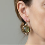 Vintage Green Pearl Earrings