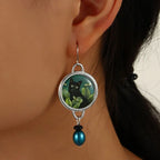 Black Cat Drop Earrings