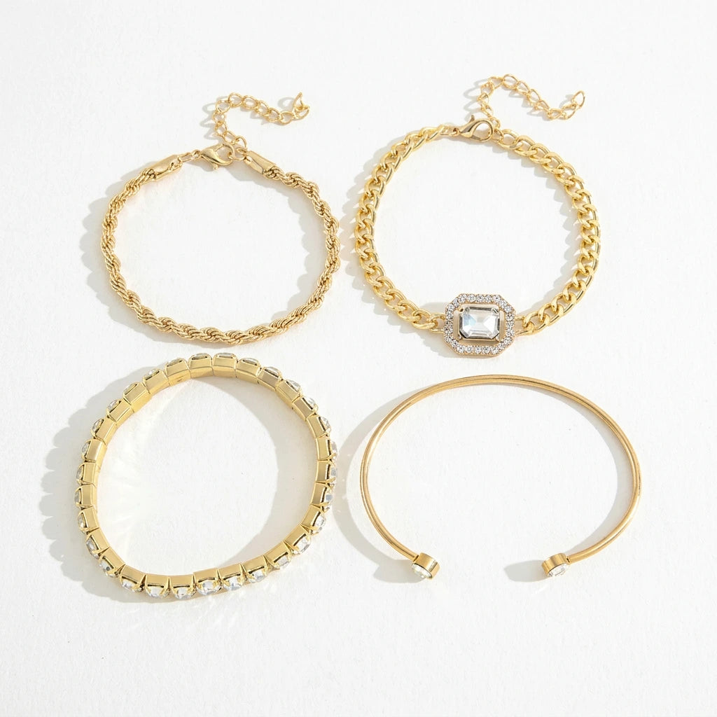 Domitia Calvina White Gold Bracelet Set