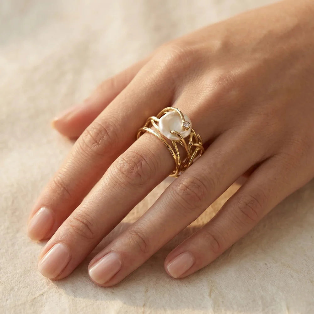 Luxe Gold Textured Ring