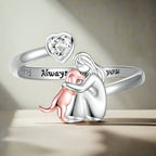 Silver Dog Zirconia Ring